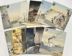 徳力富吉郎サイン入り「版画 大阪名所」内田美術書肆昭15 揃12枚|木版画浮世絵 徳力富吉郎サイン入り「版画 大阪名所」内田美術書肆昭15 揃12枚