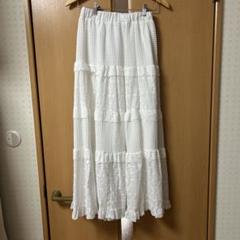 ホワイトレーシー ロングスカート