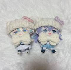 【ピンク】にじぱぺっと　ぬい服　ぬい帽子　猫耳 リボンマフラー