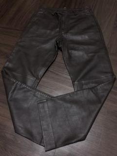 GAULTIER HOMME objetラムレザーパンツ 茶73 ゴルチエ 羊革