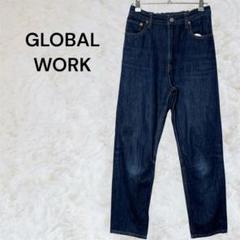グローバルワークス　GLOBAL WORK ハイウエストダークデニムパンツ M