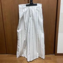 JEANASIS ワイドパンツ ストライプ 白