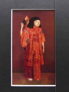 岸田劉生、【童女舞姿】、新品高級額 額装付、年代物・希少画集画 岸田劉生、【童女舞姿】、新品高級額 額装付、年代物・希少画集