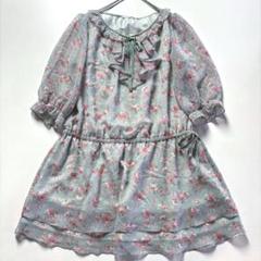 Rose Tiara ローズティアラ　フリルチュニック　フラワー　グリーン