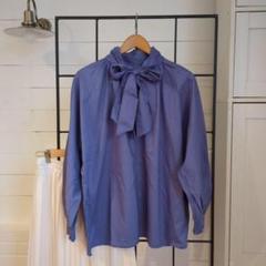 clane ボウタイブラウス 新品タグ付き slattgir ブラウス シャツ 高身長 チェック柄ボウタイブラウス