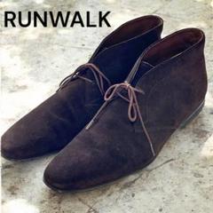 極美品　RUNWALKスエードチャッカブーツ　ダークブラウン　26