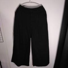 KBF ブラック ワイドパンツ フロントファスナー付き