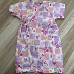 ミキハウス　ホットビスケッツ　ベビー甚平 花柄 95cmまで