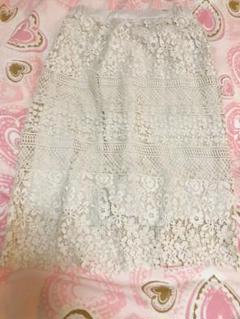 【値下げ中】タイト ロングスカート ベージュ レース