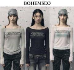 BOHEMSEO（ボヘミアンソウル）スリーブカットソー白