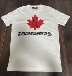 DSQUARED 白Tシャツ 赤 リーフ プリント ロゴ M - メルカリ