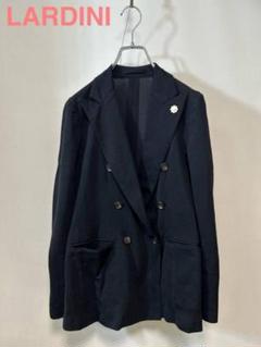 LARDINI ダブルブレスト テーラードジャケット ネイビー