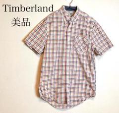 Timberland　ボタンダウンシャツ　半袖　チェック　S　メンズ古着