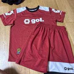 【セットアップ】Gol プラクティス　パンツ　シャツ　ワインレッド　Mのサムネイル