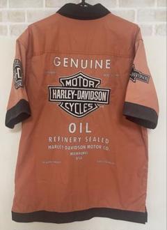 ●稀少品●Harley-Davidson●バックロゴ刺繍 ワッペン●半袖シャツ●