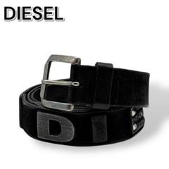 【特別送料無料！】 黒 レザー ベルト ディーゼル DIESEL スタッズ 90cm メンズ Y2K 小物