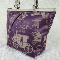 希少✨COACH トートバッグ 馬車柄 キャンパス 極美品 COACH / コーチ 馬車柄 トートバッグ