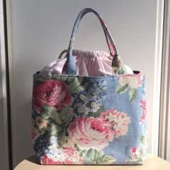 ♡専用♡   キャスキッドソン　縦型ふりるバッグ（大）　ハンドメイド ♡専用♡ キャスキッドソン 縦型ふりるバッグ（大