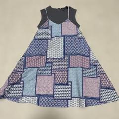 BREEZE ノースリーブ　パッチワーク柄 ワンピース　120cm
