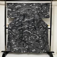 No.2478 未使用シリーズ正絹ブラック総絞り訪問着 美品 - メルカリ