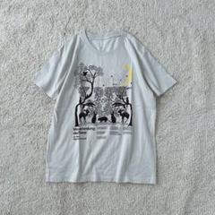 Tシャツ ビックプリント 動物 森 夜 半袖カットソー トップス コットン