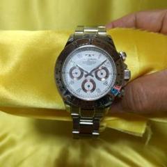 TECHNOS クロノグラフ 時計 シルバー超美品