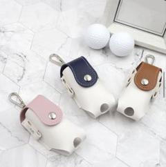 【人気】ピンク ホワイト ゴルフ ボールケース ゴルフポーチ ゴルフボール 新品