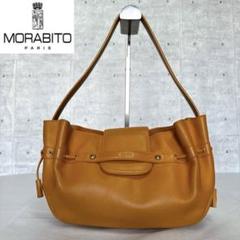 【良品】MORABITO カーフレザー オレンジ 肩掛け ワンハンドルバッグ