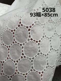 5038 サークル刺繍コットンレース生地93×85