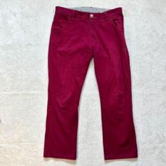 a3643 メンズストレートパンツ　ワークパンツ　レッド