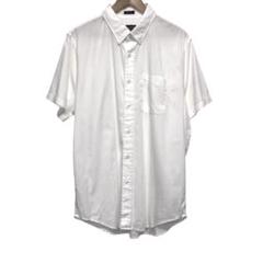 A&F アバクロンビー&フィッチ　半袖BDシャツ　刺繍ロゴ　ホワイト　 XXL