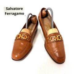 FERRAGAMO フェラガモ 黒/こげ茶 パンプス 23.5センチ FERRAGAMO フェラガモ パンプス ブラック レディース Salvatore