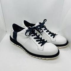 美品　ランバンオンブルーカジュアルレザースニーカー86216 26.5cm