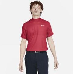 NIKE タイガーウッズ　ヘンリーネック　赤　シャツ NIKE GOLF タイガーウッズ ビッグサイズXXL 総柄ストレッチ