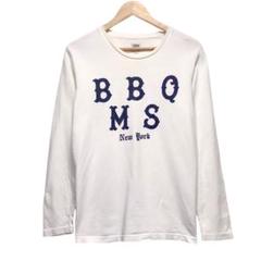 DENIME ドゥニーム　長袖Tシャツ　BBQ MS New Yorkロゴ　白色
