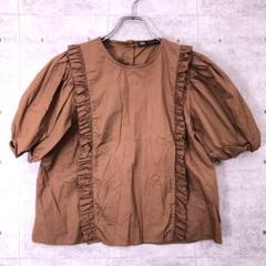 ZARA 大人ガーリー トレンド 古着 ボリューム袖 フリル コットンブラウス