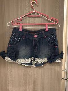 美品TRALALA デニムショートパンツ ピンクステッチ トゥララ TRALALA デニムショートパンツ - メルカリ