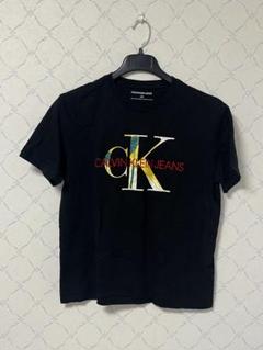 Calvin Klein Jeans モノグラムロゴTシャツ　ブラック