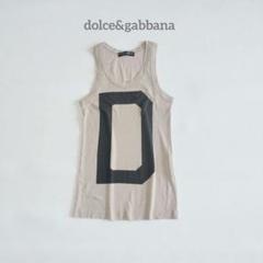 DOLCE&GABBANA ノースリーブタンクトップ ベージュ Mサイズ ノースリーブ タンクトップ ニット トップス カットソー