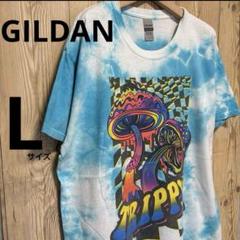 ⓢ GILDAN ブルー タイダイ TRIPPY トリッピー L