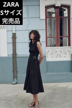 ZARA ベルト コントラスト ミディワンピース | 2157/022