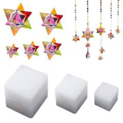 水晶 幾何 シリコーンモールド 32 エネルギー ファセット 3個セット　レジン