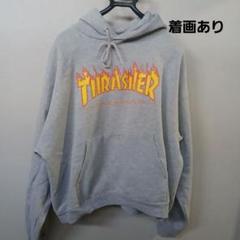 THRASHER　ファイヤーロゴ　パーカー　短丈　y2k　90s　着画あり