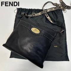 j59【美品】フェンディ　セレリア　レザー　ブラック　黒　ショルダーバッグ