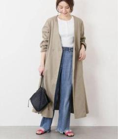 【新品】ジャーナルスタンダード アンゴラ混 　 ロングコート　Mサイズ　ベージュ アンゴラロングコート
