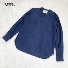 【美品】エムエイチエル　長袖シャツ・デニムシャツ・スタンドカラー・バンドカラー
