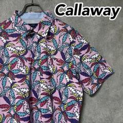 Callaway キャロウェイ 総柄 人気デザイン 半袖 ポロシャツ ウェア
