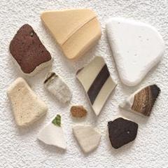 ⑮ 天然シーグラス ◊ シー陶器 レトロ 素朴 温かみのある色合い 陶器素材