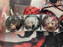 ホロライブ 獅白ぼたん、百鬼あやめ、大神ミオ BOSS コラボ缶バッチ