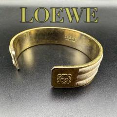 あっつ様【希少】LOEWE ヴィンテージ バングル 極太 シルバー ゴールド 210.jpg